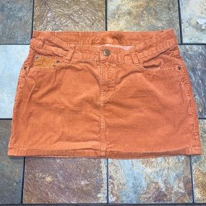 L.O.G.G. By H&M Burnt Orange Corduroy Mini Skirt